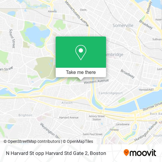 N Harvard St opp Harvard Std Gate 2 map