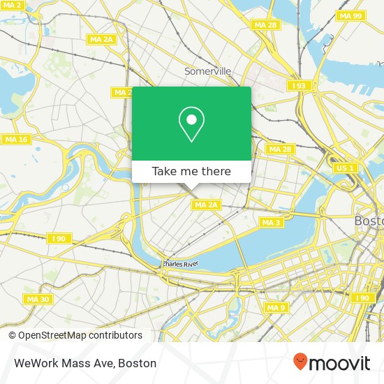 WeWork Mass Ave map