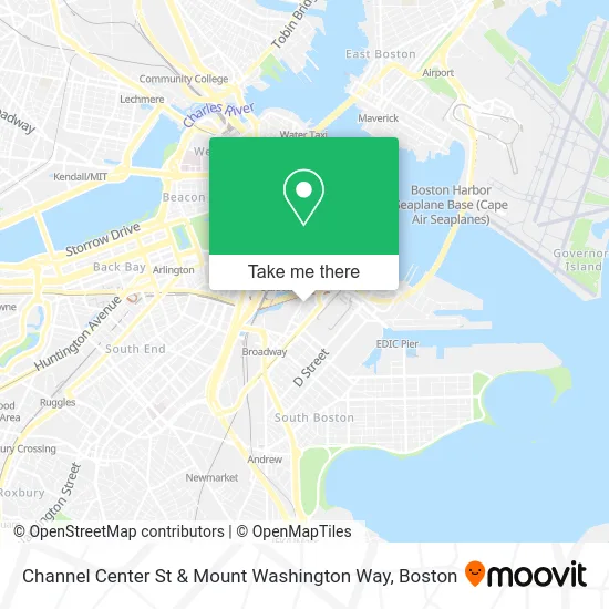 Channel Center St & Mount Washington Way map