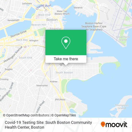 Mapa de Covid-19 Testing Site: South Boston Community Health Center