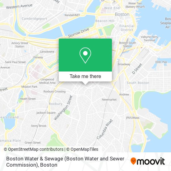 Mapa de Boston Water & Sewage (Boston Water and Sewer Commission)