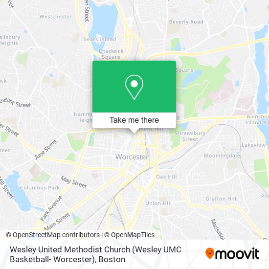 Wesley United Methodist Church (Wesley UMC Basketball- Worcester) map