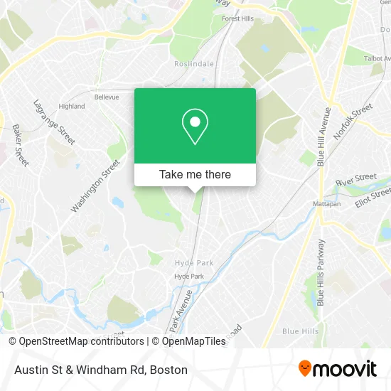 Austin St & Windham Rd map