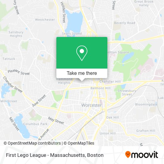 Mapa de First Lego League - Massachusetts