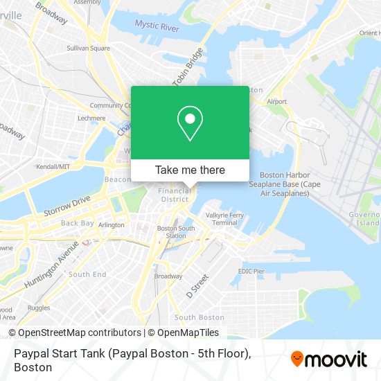 Mapa de Paypal Start Tank (Paypal Boston - 5th Floor)