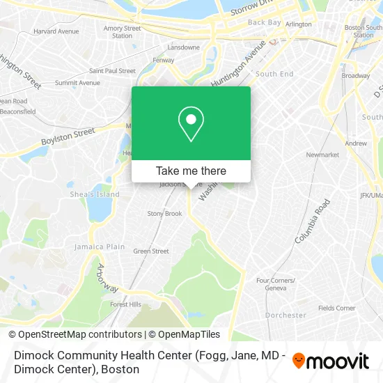 Dimock Community Health Center (Fogg, Jane, MD - Dimock Center) map