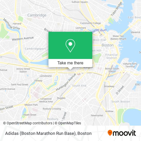 Adidas (Boston Marathon Run Base) map