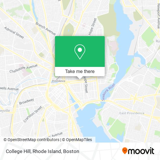 Mapa de College Hill, Rhode Island