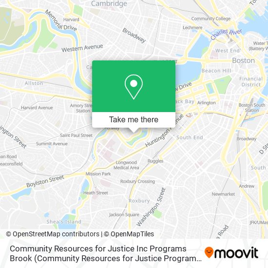 Community Resources for Justice Inc Programs Brook map