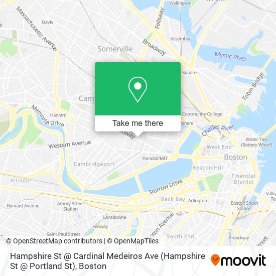 Mapa de Hampshire St @ Cardinal Medeiros Ave (Hampshire St @ Portland St)