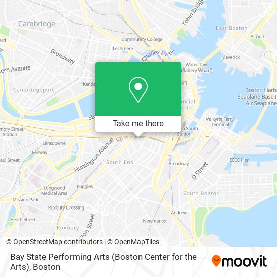 Bay State Performing Arts (Boston Center for the Arts) map