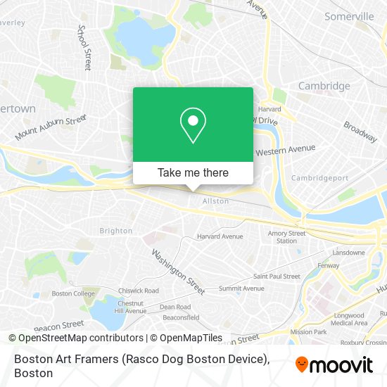 Mapa de Boston Art Framers (Rasco Dog Boston Device)