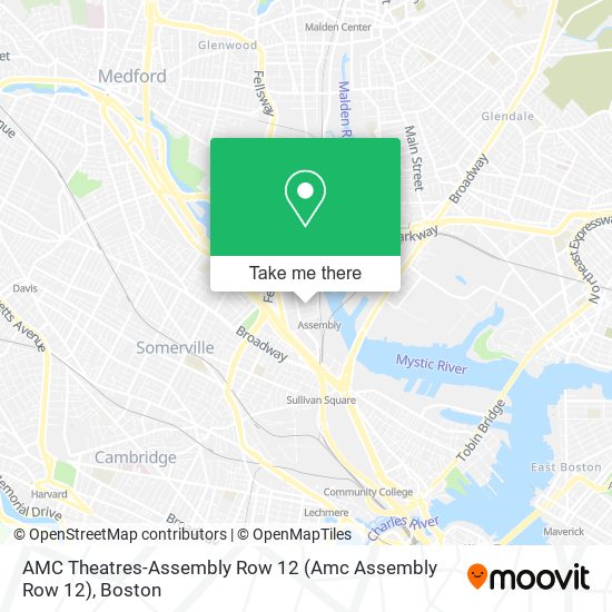 Mapa de AMC Theatres-Assembly Row 12 (Amc Assembly Row 12)