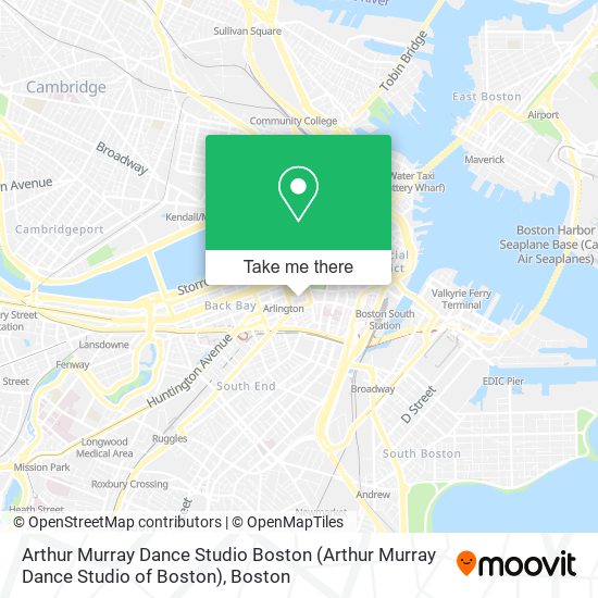 Arthur Murray Dance Studio Boston map