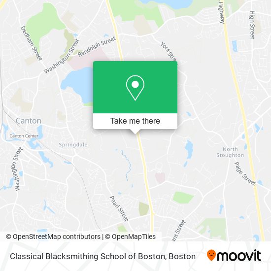 Classical Blacksmithing School of Boston map