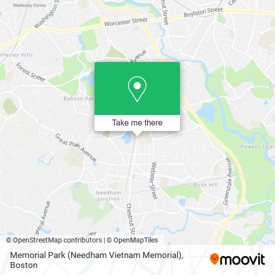 Memorial Park (Needham Vietnam Memorial) map
