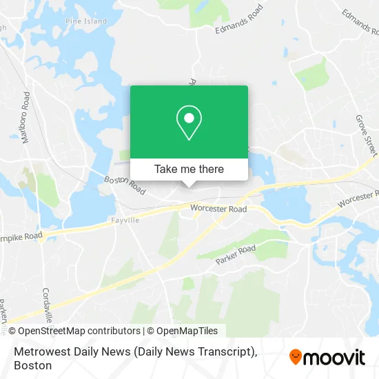 Mapa de Metrowest Daily News (Daily News Transcript)