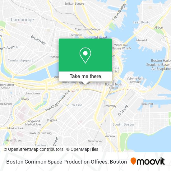 Boston Common Space Production Offices map