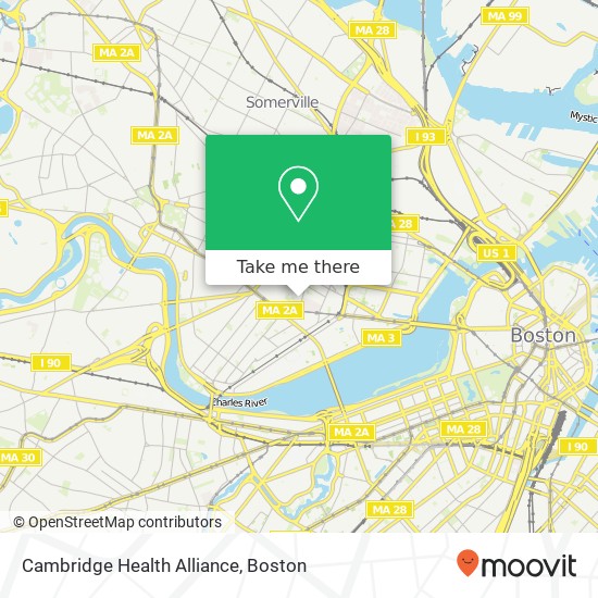 Mapa de Cambridge Health Alliance