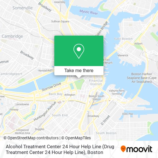 Alcohol Treatment Center 24 Hour Help Line map