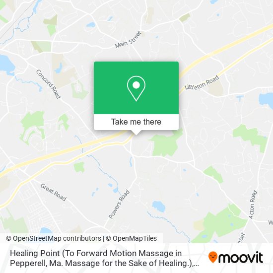 Healing Point (To Forward Motion Massage in Pepperell, Ma. Massage for the Sake of Healing.) map