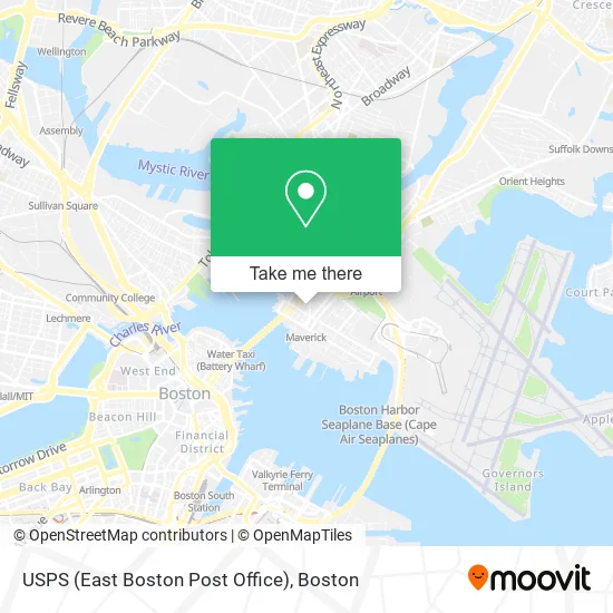 USPS (East Boston Post Office) map