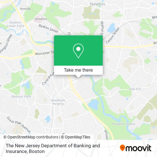 The New Jersey Department of Banking and Insurance map