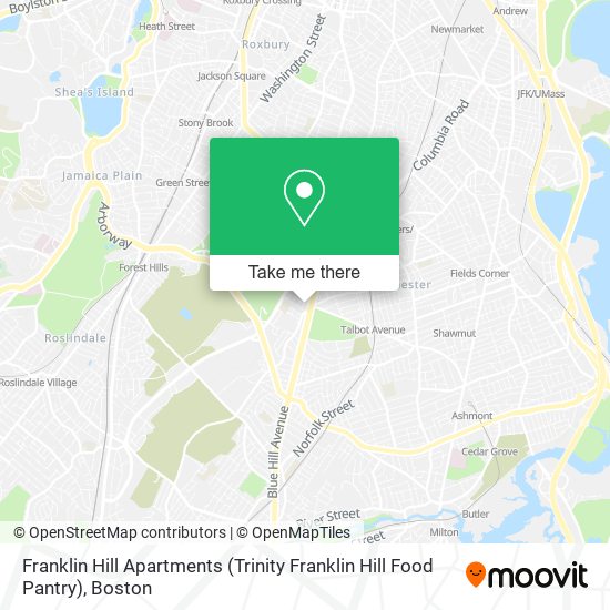 Mapa de Franklin Hill Apartments (Trinity Franklin Hill Food Pantry)