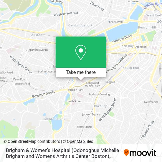 Mapa de Brigham & Women's Hospital (Odonoghue Michelle Brigham and Womens Arthritis Center Boston)