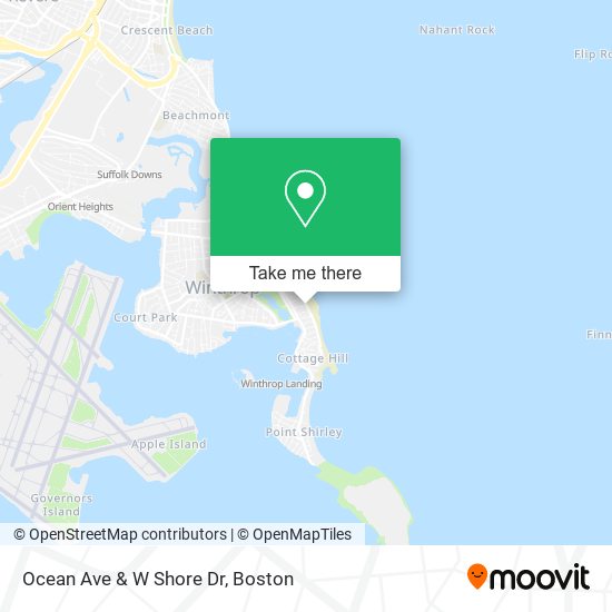 Ocean Ave & W Shore Dr map