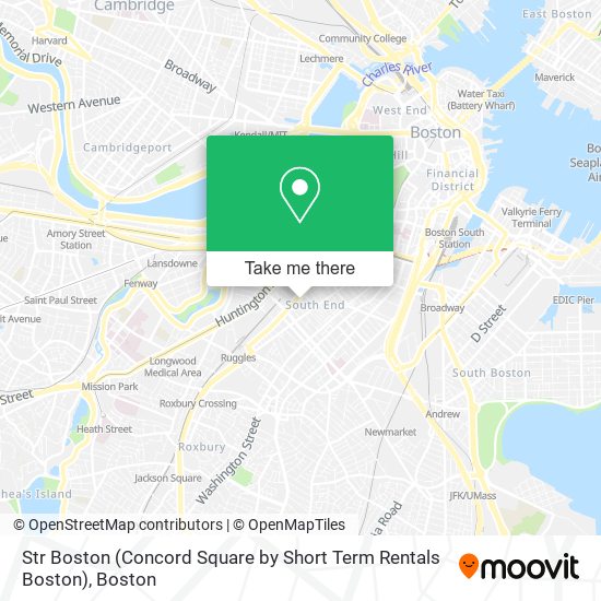 Mapa de Str Boston (Concord Square by Short Term Rentals Boston)