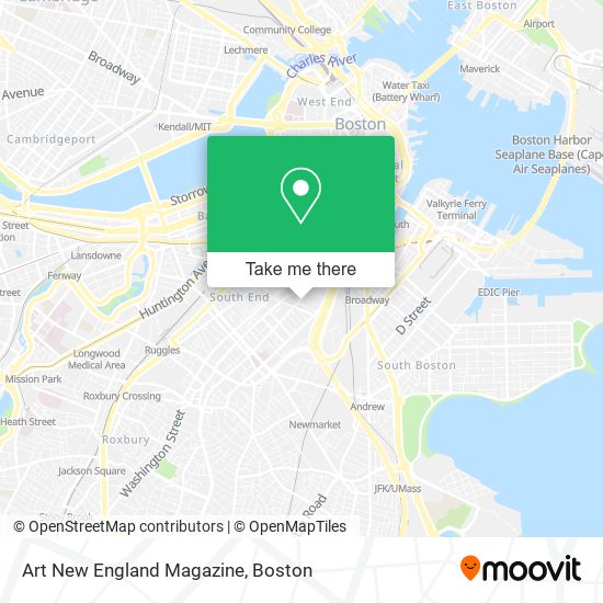 Mapa de Art New England Magazine