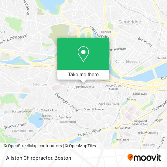 Allston Chiropractor map