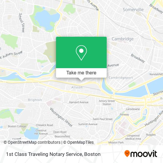 1st Class Traveling Notary Service map