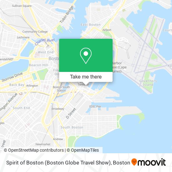 Mapa de Spirit of Boston (Boston Globe Travel Show)