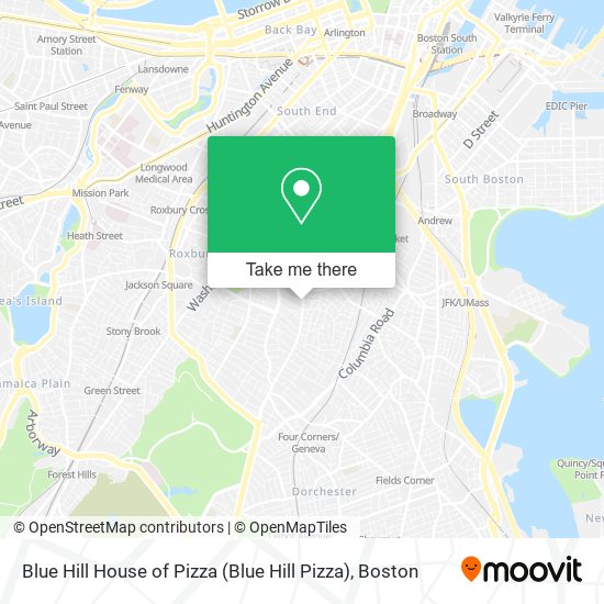 Mapa de Blue Hill House of Pizza (Blue Hill Pizza)