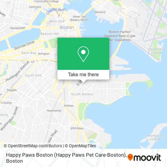 Mapa de Happy Paws Boston (Happy Paws Pet Care-Boston)