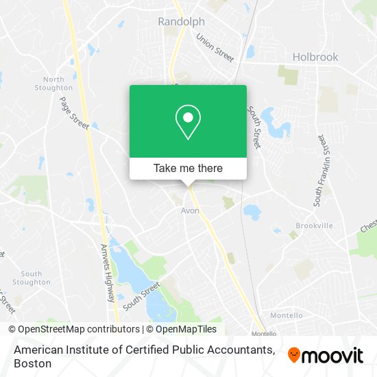 American Institute of Certified Public Accountants map