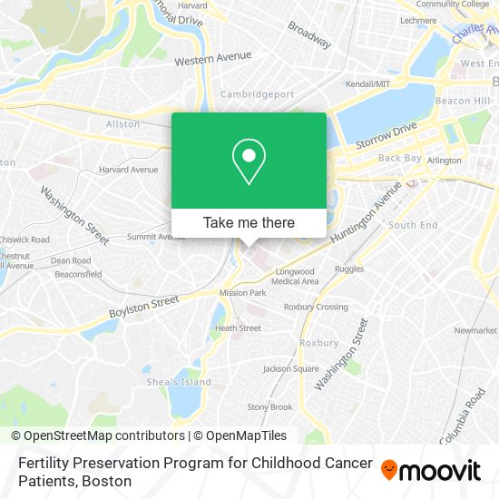 Fertility Preservation Program for Childhood Cancer Patients map