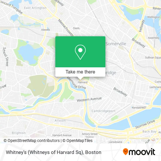 Mapa de Whitney's (Whitneys of Harvard Sq)