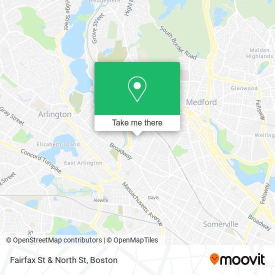 Fairfax St & North St map