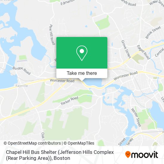 Chapel Hill Bus Shelter (Jefferson Hills Complex (Rear Parking Area)) map