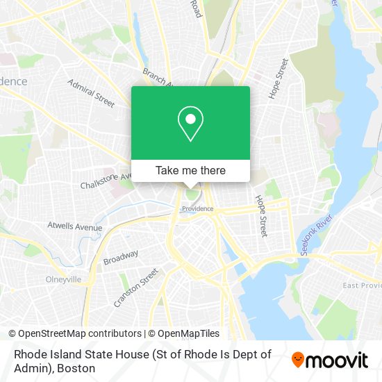 Mapa de Rhode Island State House (St of Rhode Is Dept of Admin)