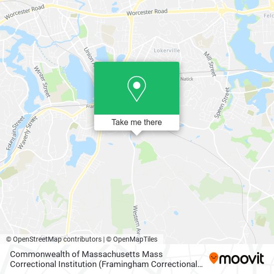 Commonwealth of Massachusetts Mass Correctional Institution (Framingham Correctional Institution) map