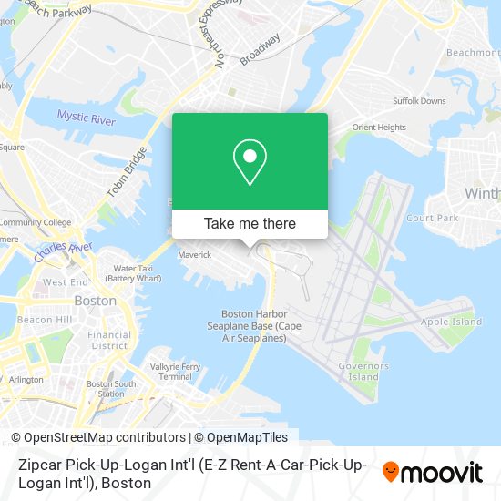Zipcar Pick-Up-Logan Int'l (E-Z Rent-A-Car-Pick-Up-Logan Int'l) map
