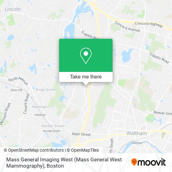 Mapa de Mass General Imaging West