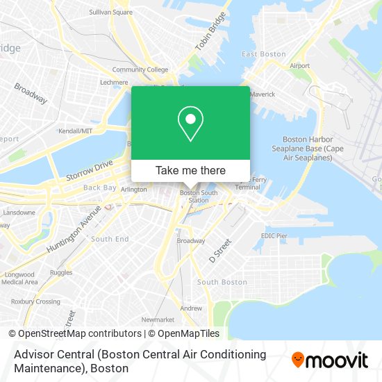 Mapa de Advisor Central (Boston Central Air Conditioning Maintenance)