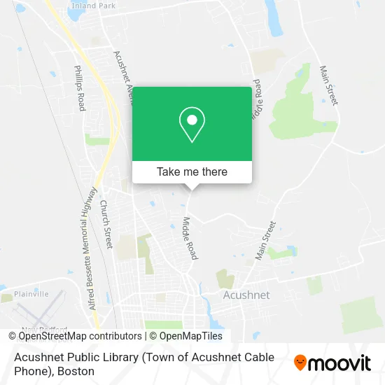 Acushnet Public Library (Town of Acushnet Cable Phone) map