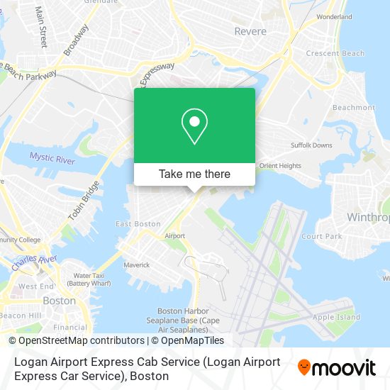 Mapa de Logan Airport Express Cab Service