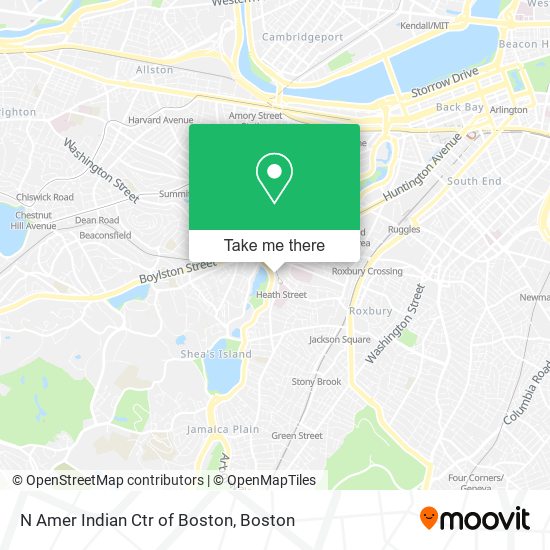 N Amer Indian Ctr of Boston map